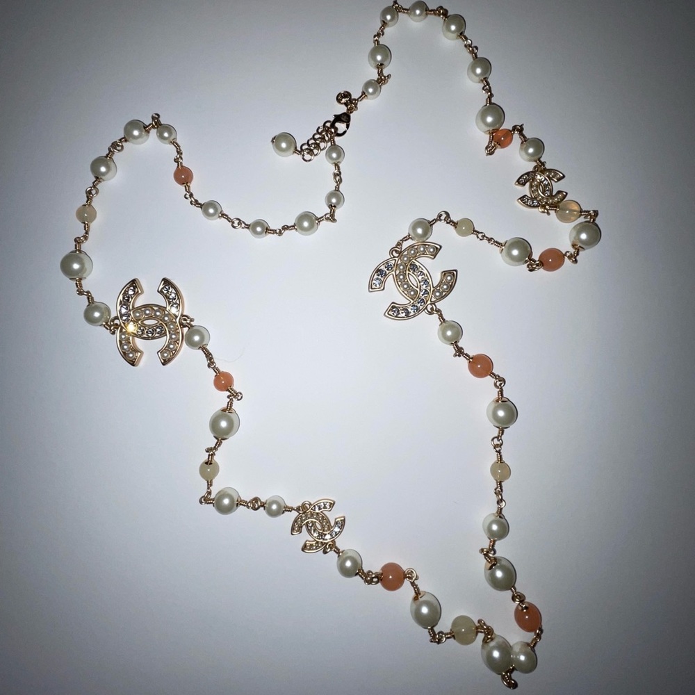 Chanel pearl and crystal necklace